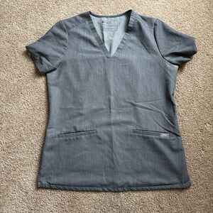 Figs Women's Charcoal Short Sleeve Top